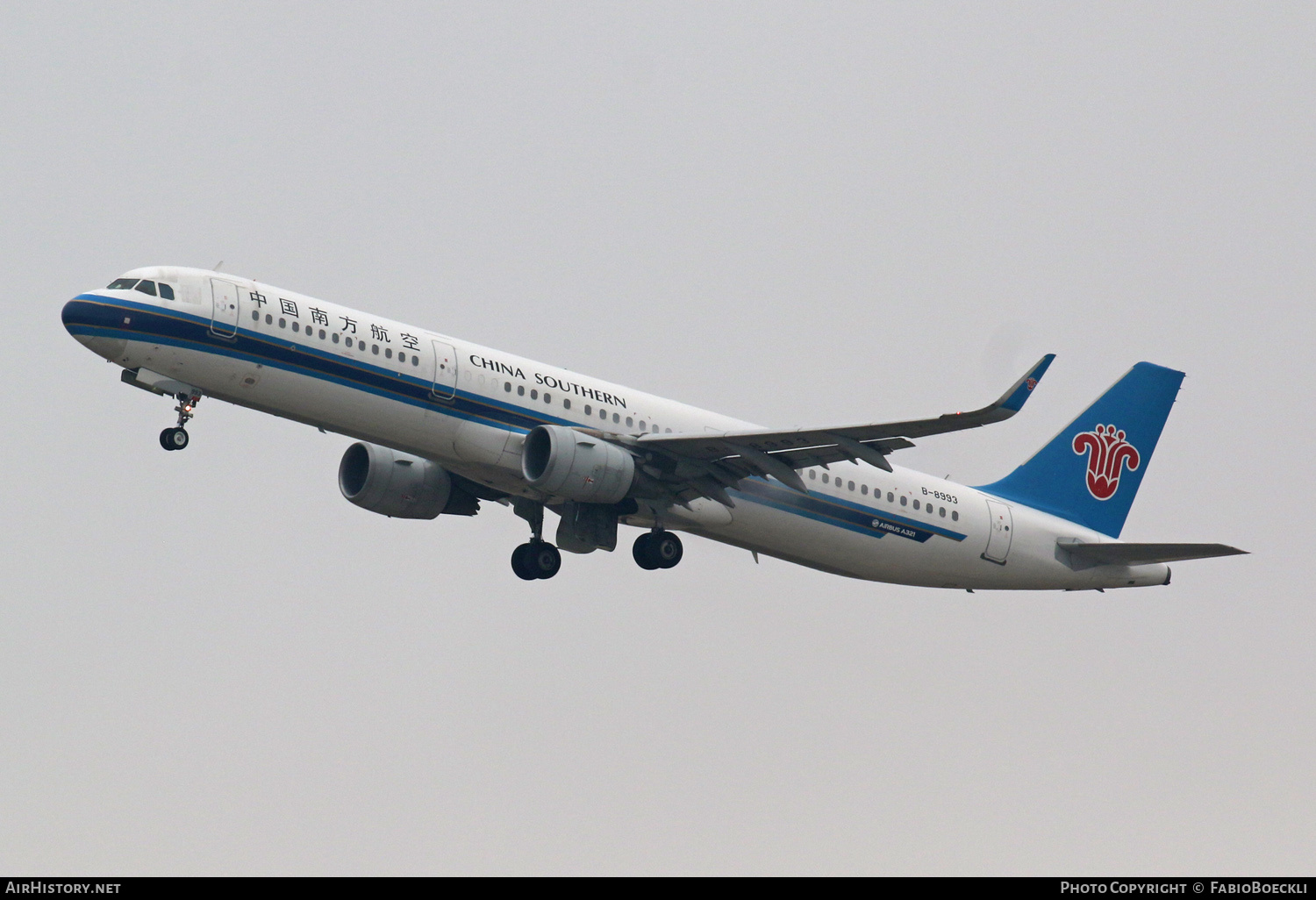Aircraft Photo of B-8993 | Airbus A321-211 | China Southern Airlines | AirHistory.net #763674