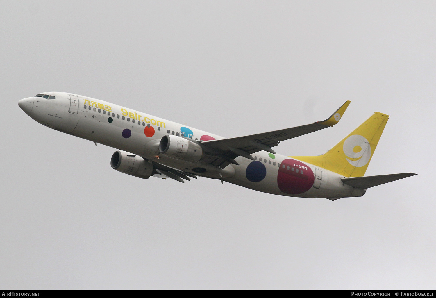 Aircraft Photo of B-6989 | Boeing 737-86N | 9 Air | AirHistory.net #763675