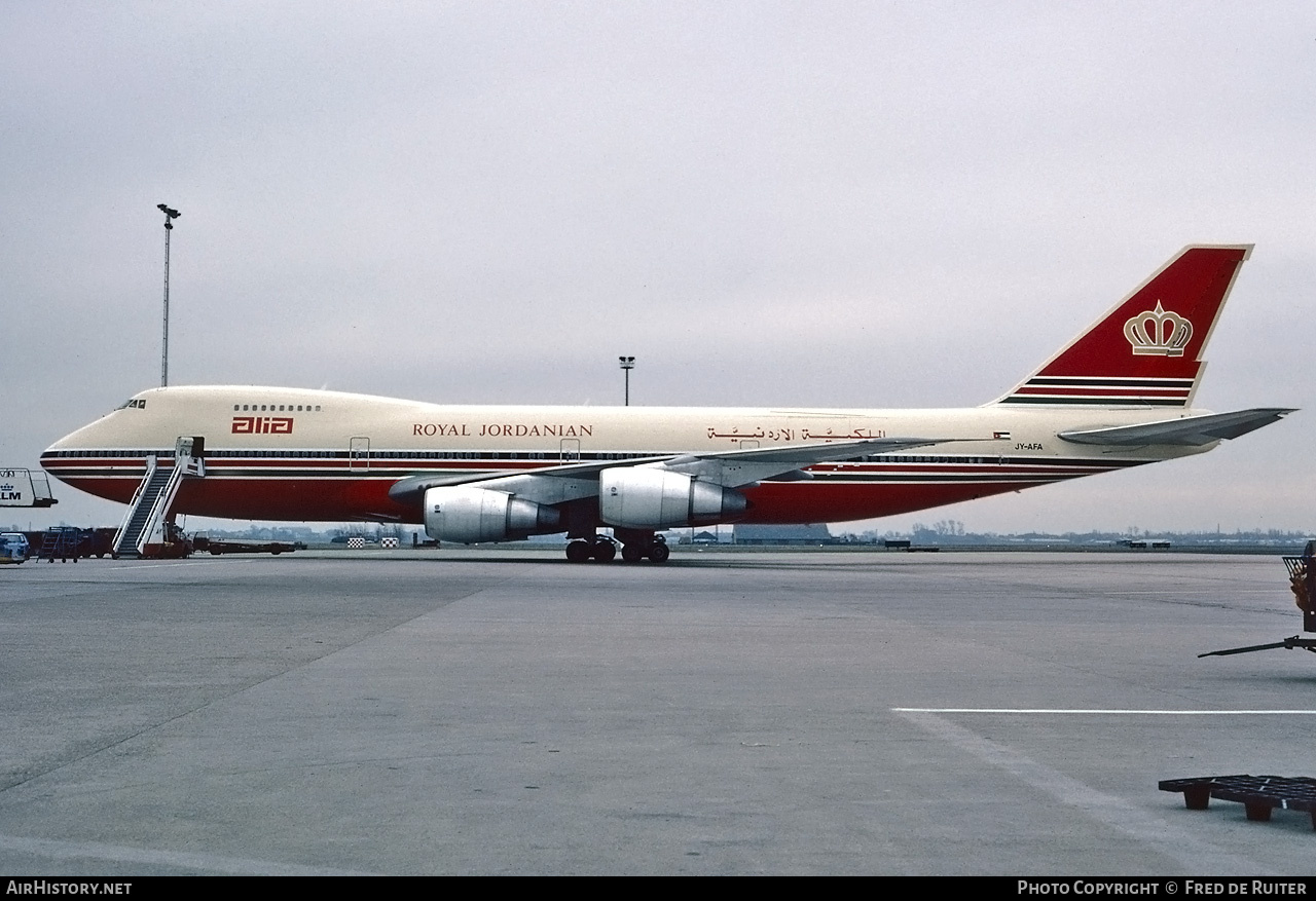 Aircraft Photo of JY-AFA | Boeing 747-2D3BM | Alia - The Royal Jordanian Airline | AirHistory.net #763708