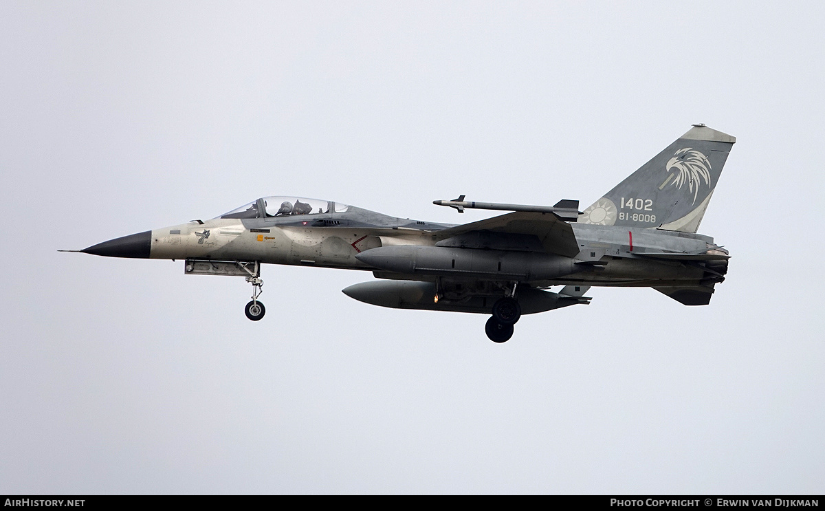 Aircraft Photo of 1402 / 81-8008 | AIDC F-CK-1C Hsung Ying | Taiwan - Air Force | AirHistory.net #763719