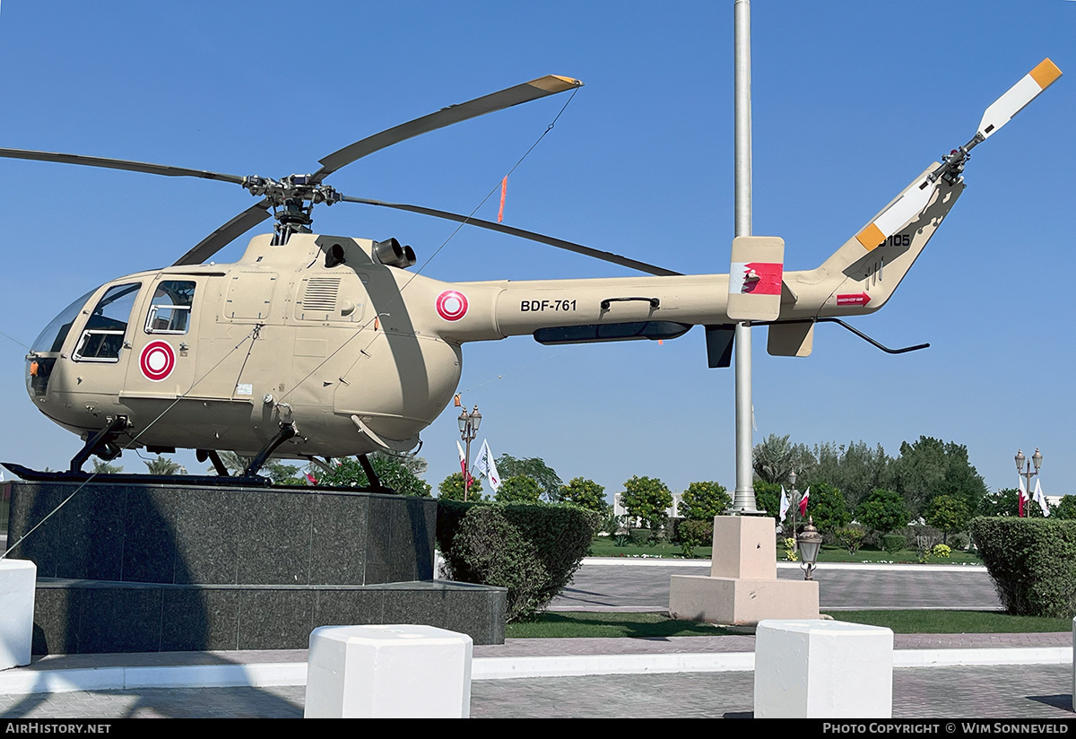Aircraft Photo of BDF-761 | MBB BO-105C | Bahrain - Air Force | AirHistory.net #764023