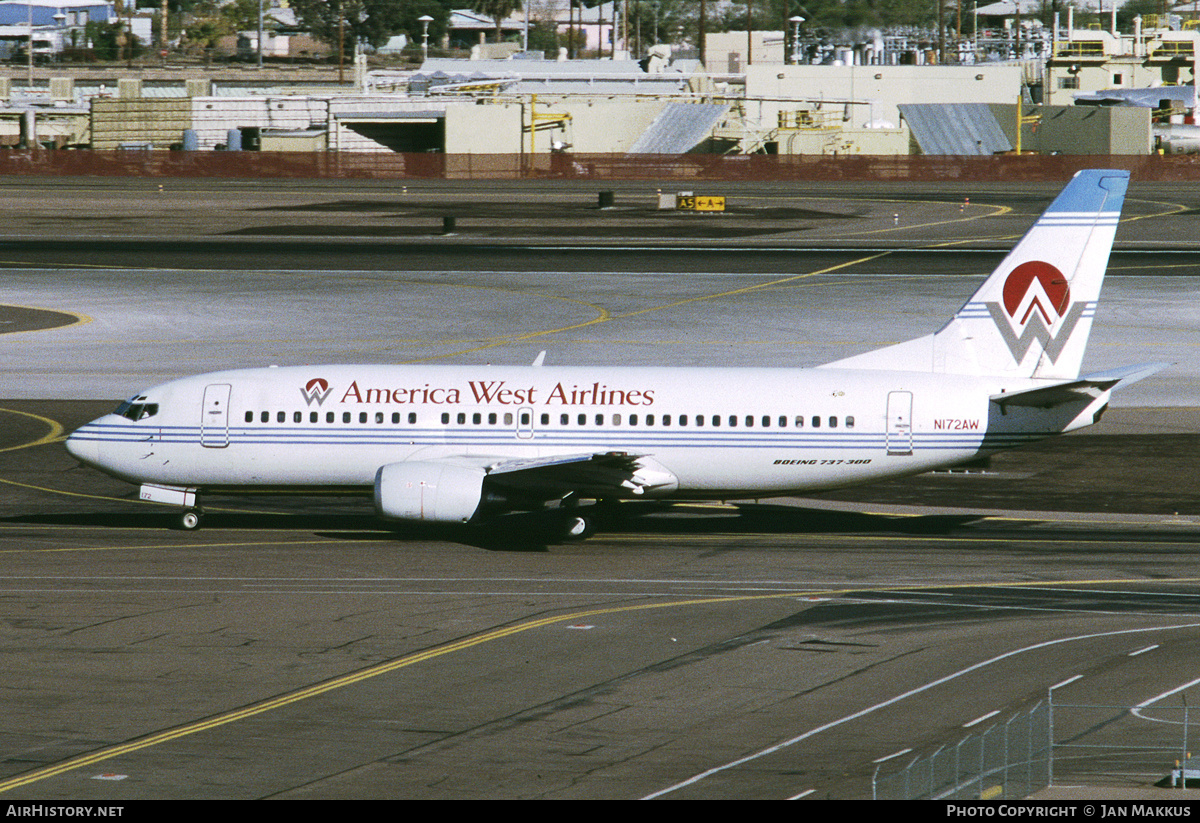 Aircraft Photo of N172AW | Boeing 737-33A | America West Airlines | AirHistory.net #764132