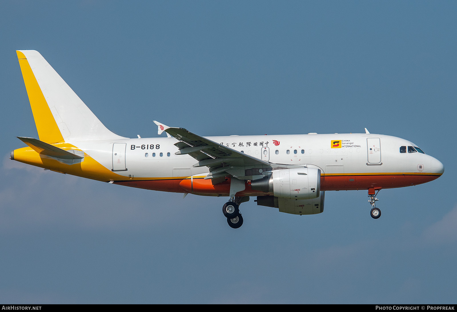 Aircraft Photo of B-6188 | Airbus ACJ318 (A318-112/CJ) | China Sonangol International | AirHistory.net #764146