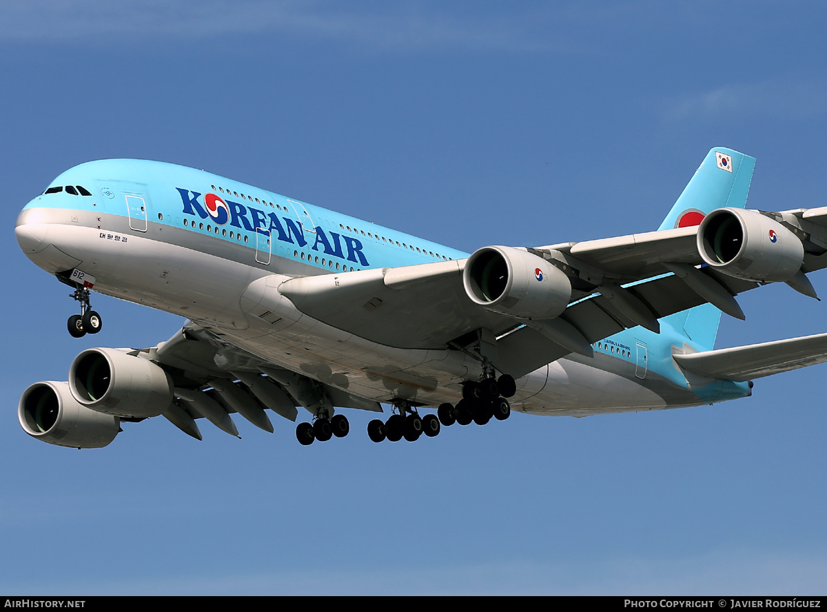 Aircraft Photo of HL7612 | Airbus A380-861 | Korean Air | AirHistory.net #764238