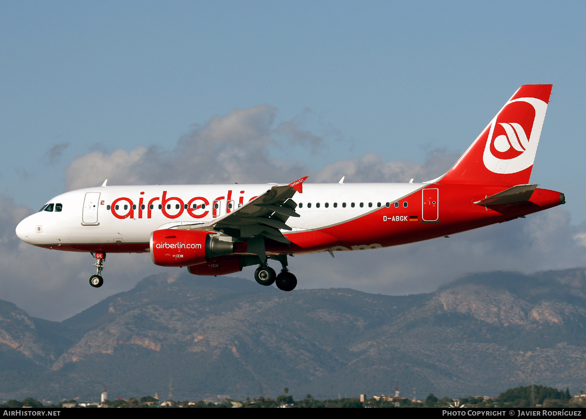 Aircraft Photo of D-ABGK | Airbus A319-112 | Air Berlin | AirHistory.net #764433