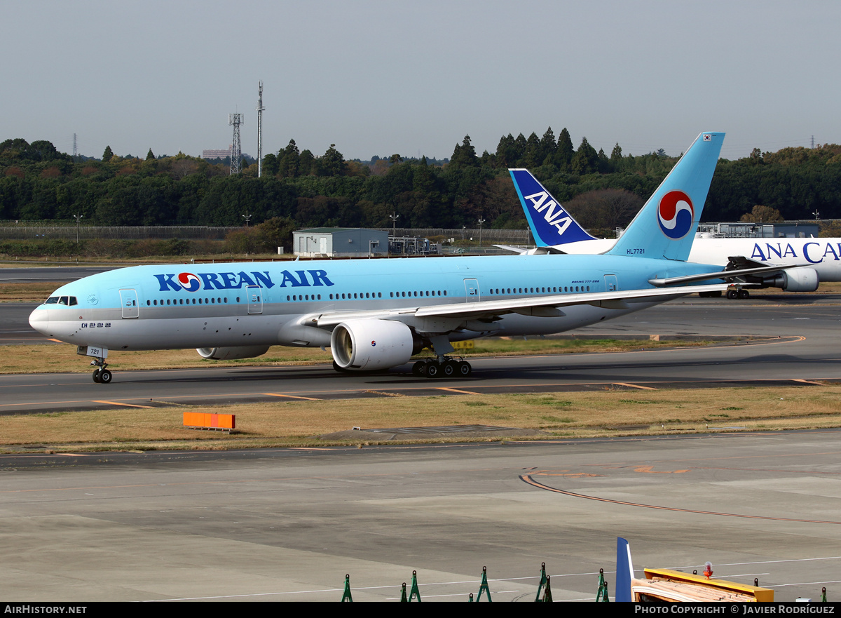 Aircraft Photo of HL7721 | Boeing 777-2B5/ER | Korean Air | AirHistory.net #764455