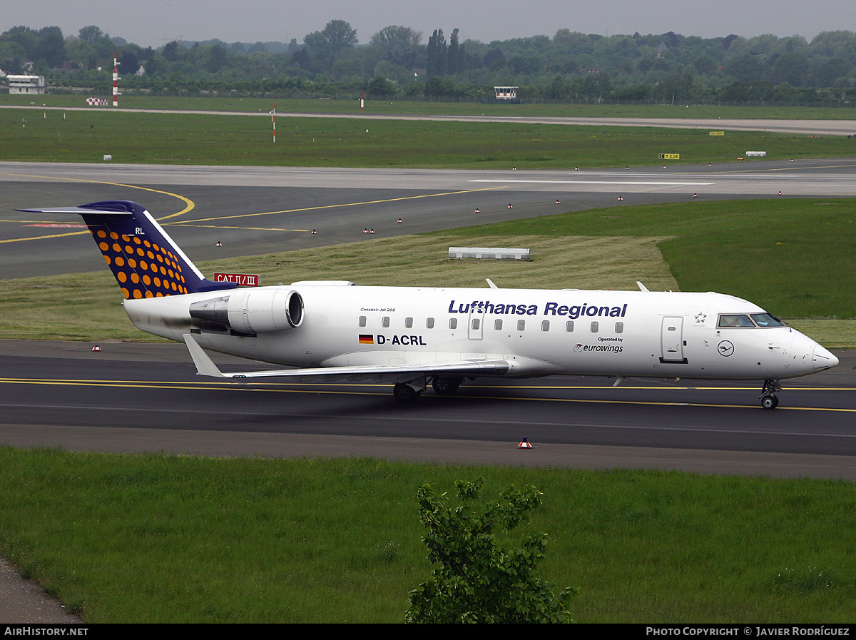 Aircraft Photo of D-ACRL | Bombardier CRJ-200ER (CL-600-2B19) | Lufthansa Regional | AirHistory.net #764462