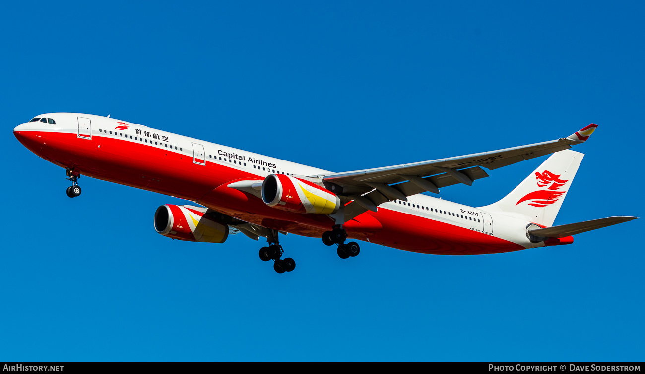 Aircraft Photo of B-309T | Airbus A330-343 | Capital Airlines | AirHistory.net #764536