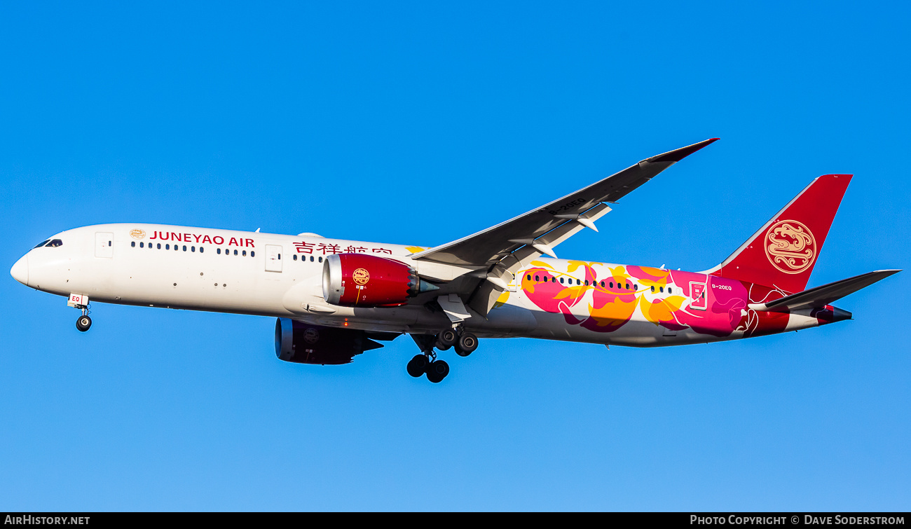 Aircraft Photo of B-20EQ | Boeing 787-9 Dreamliner | Juneyao Airlines | AirHistory.net #764549