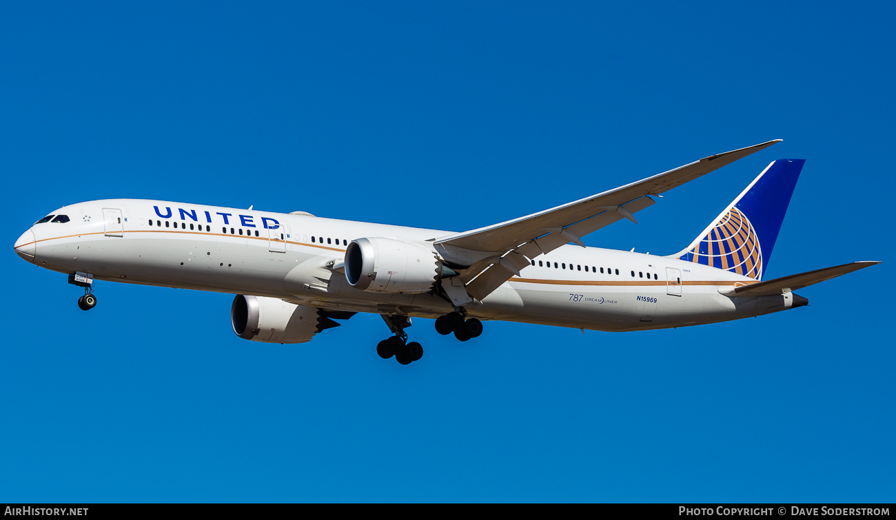 Aircraft Photo of N15969 | Boeing 787-9 Dreamliner | United Airlines | AirHistory.net #764561