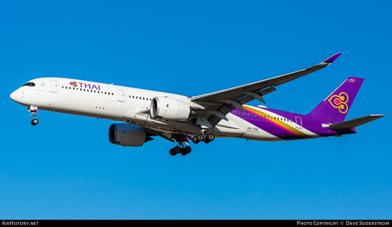 Aircraft Photo of HS-THD | Airbus A350-941 | Thai Airways International | AirHistory.net #764581