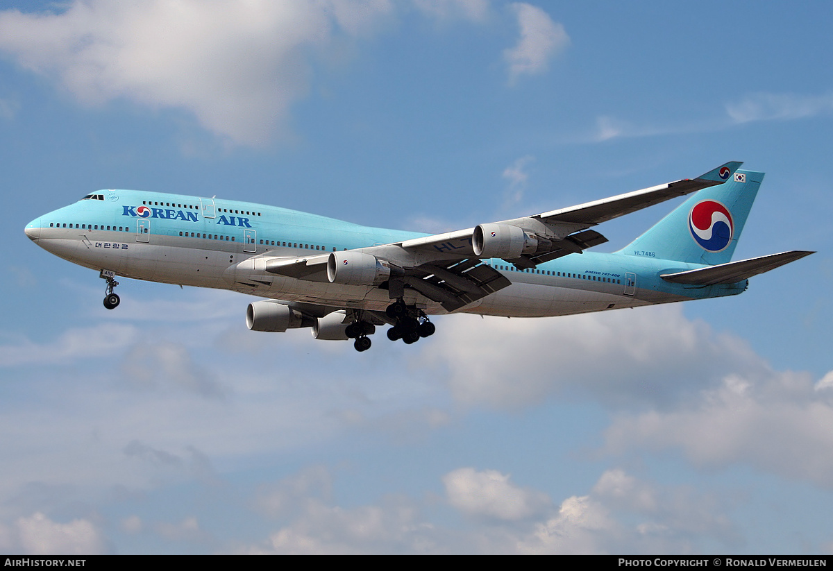 Aircraft Photo of HL7486 | Boeing 747-4B5(BCF) | Korean Air | AirHistory.net #764617