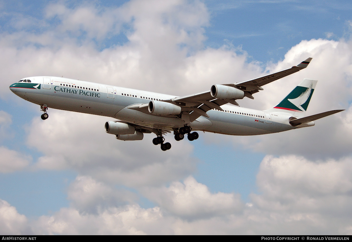 Aircraft Photo of B-HXK | Airbus A340-313 | Cathay Pacific Airways | AirHistory.net #764642
