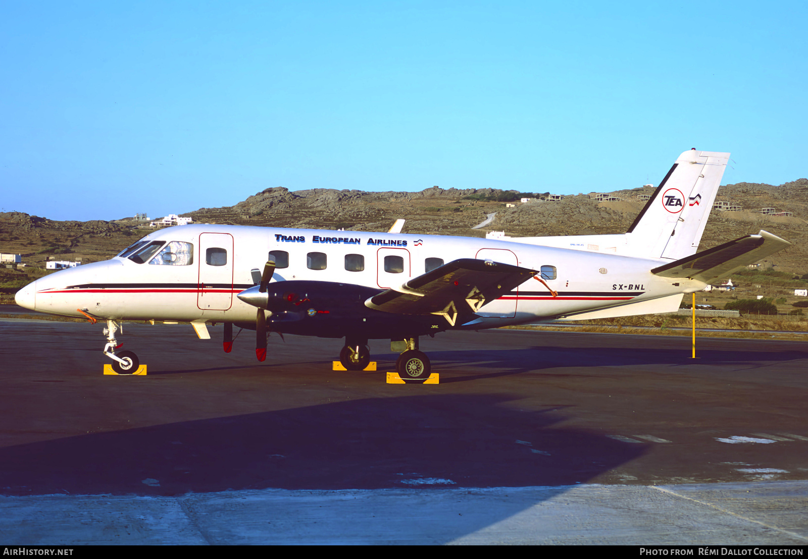 Aircraft Photo of SX-BNL | Embraer EMB-110P2 Bandeirante | Trans European Airlines - TEA | AirHistory.net #764685