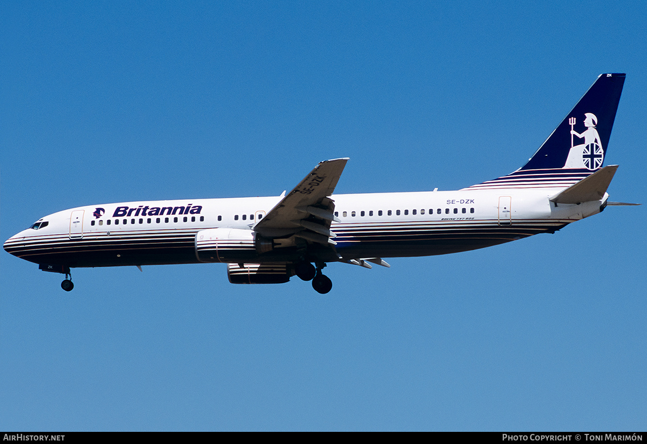 Aircraft Photo of SE-DZK | Boeing 737-804 | Britannia Nordic | AirHistory.net #764819