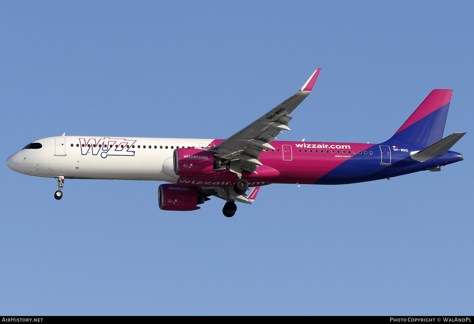 Aircraft Photo of 9H-WNS | Airbus A321-271NX | Wizz Air | AirHistory.net #765000