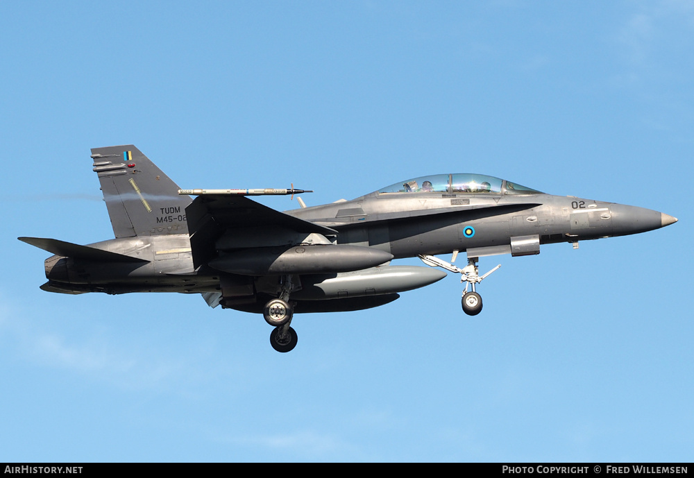 Aircraft Photo of M45-02 | McDonnell Douglas F/A-18D Hornet | Malaysia - Air Force | AirHistory.net #765061