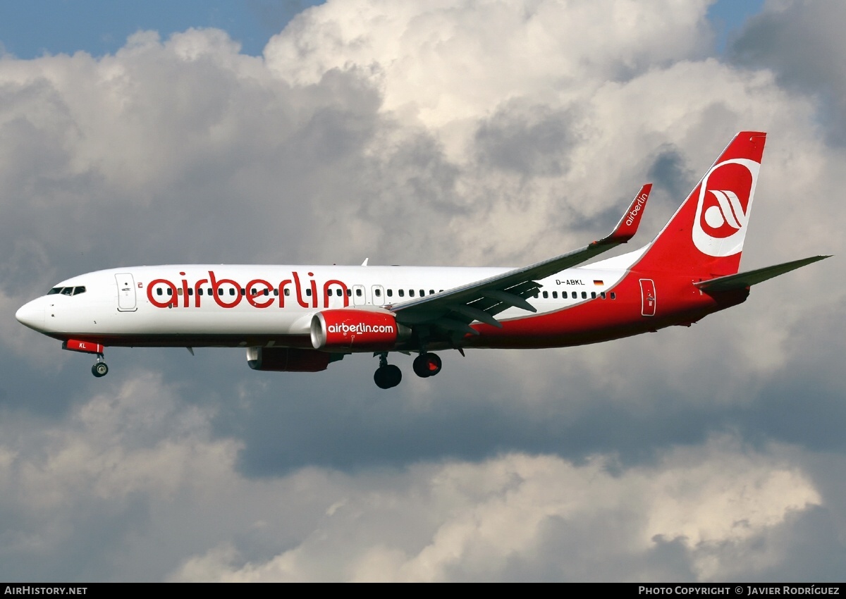 Aircraft Photo of D-ABKL | Boeing 737-86J | Air Berlin | AirHistory.net #765097