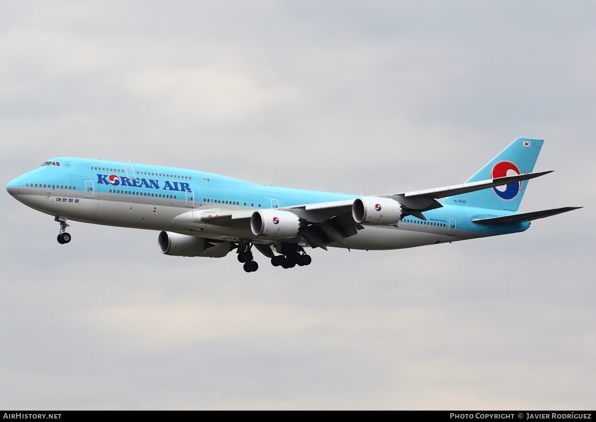 Aircraft Photo of HL7632 | Boeing 747-8B5 | Korean Air | AirHistory.net #765101