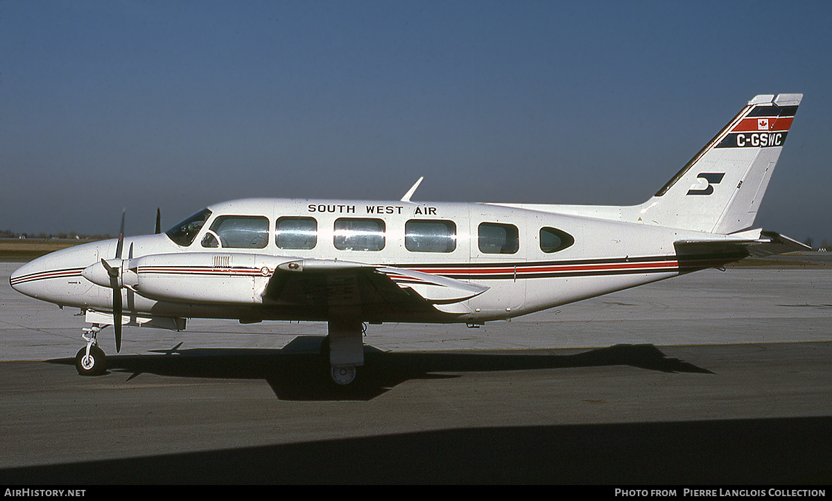Aircraft Photo of C-GSWC | Piper PA-31-350 Navajo Chieftain | South West Air | AirHistory.net #765182