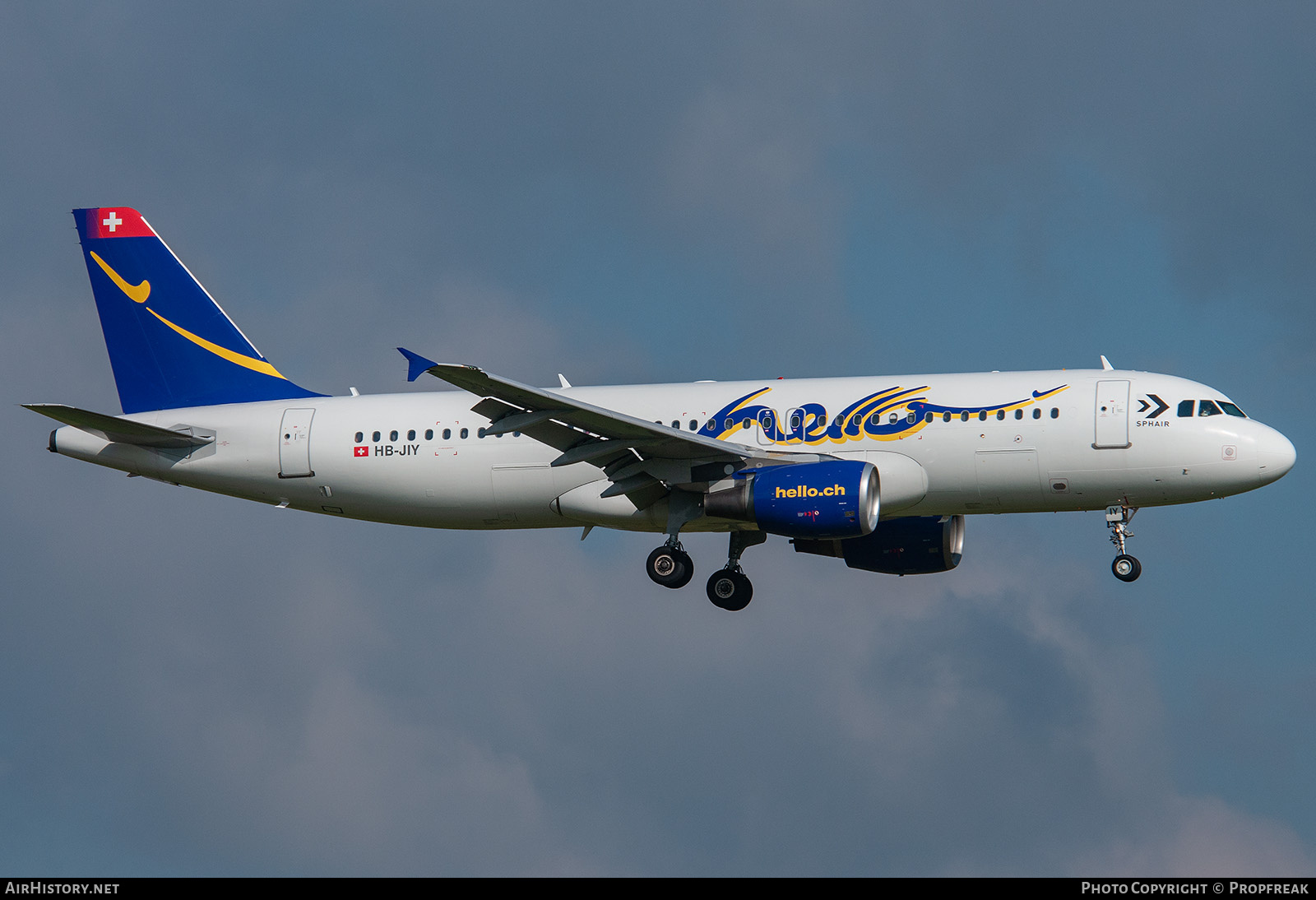 Aircraft Photo of HB-JIY | Airbus A320-214 | Hello | AirHistory.net #765287