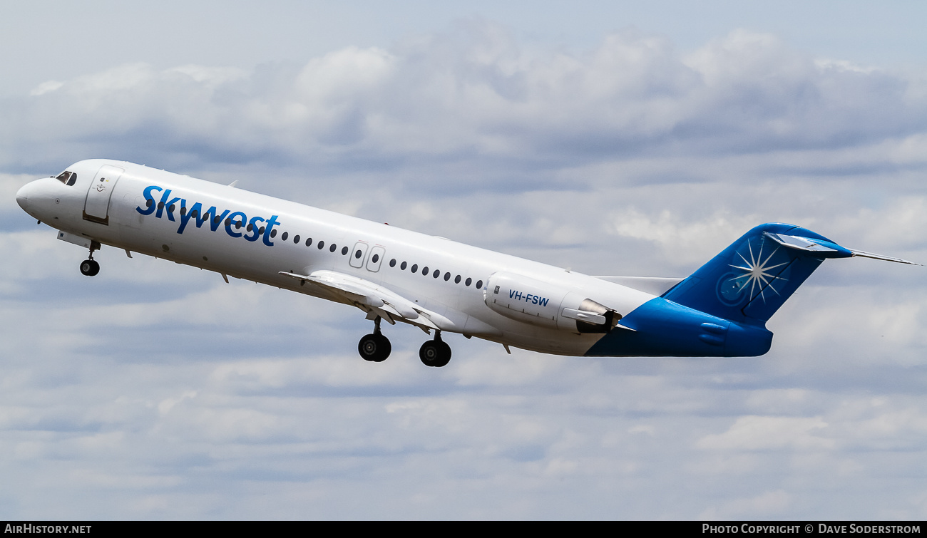 Aircraft Photo of VH-FSW | Fokker 100 (F28-0100) | Skywest Airlines | AirHistory.net #765300