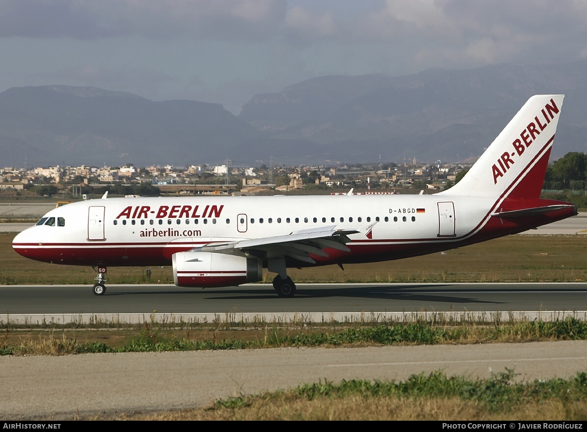 Aircraft Photo of D-ABGD | Airbus A319-132 | Air Berlin | AirHistory.net #765489