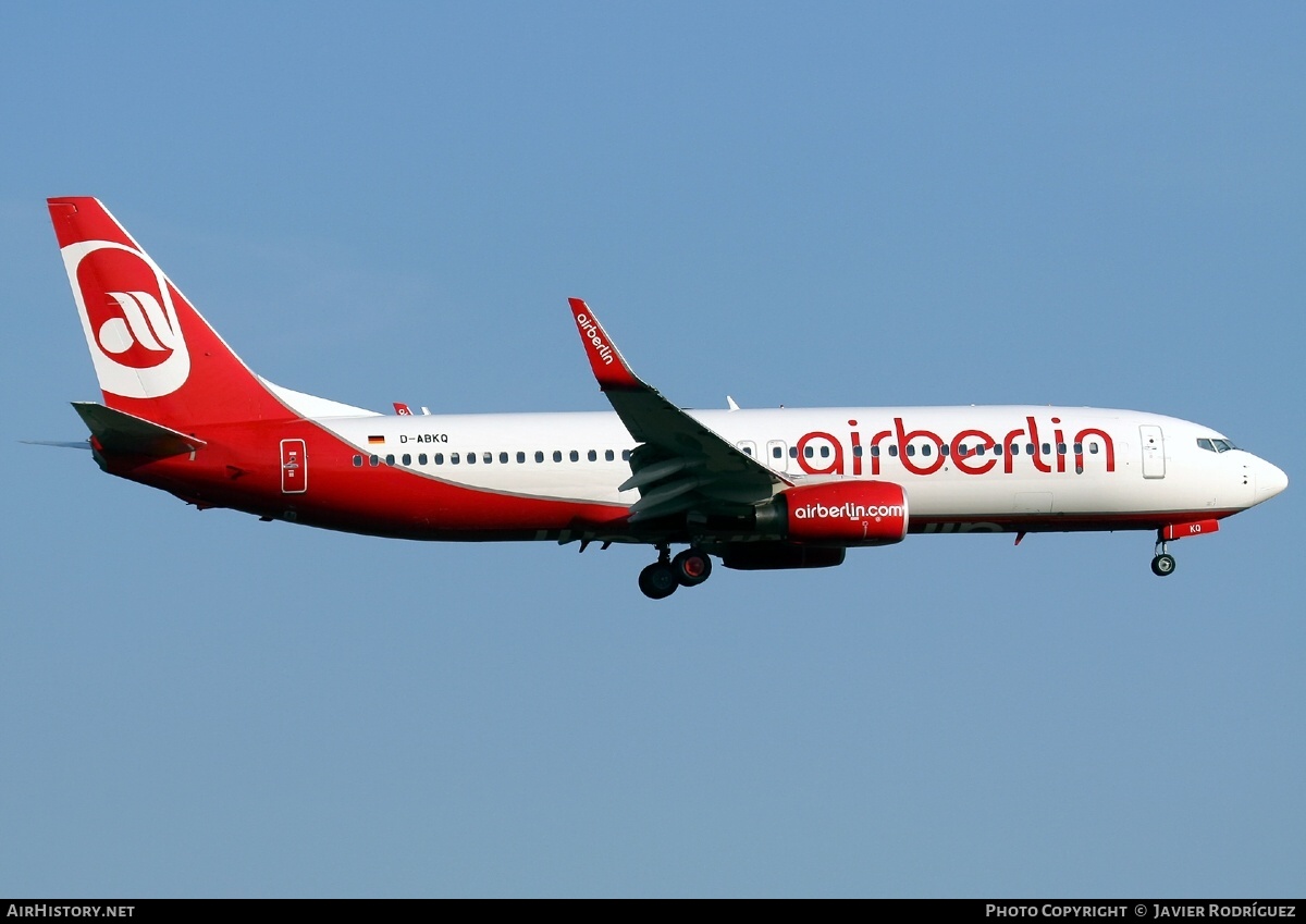 Aircraft Photo of D-ABKQ | Boeing 737-86J | Air Berlin | AirHistory.net #765490