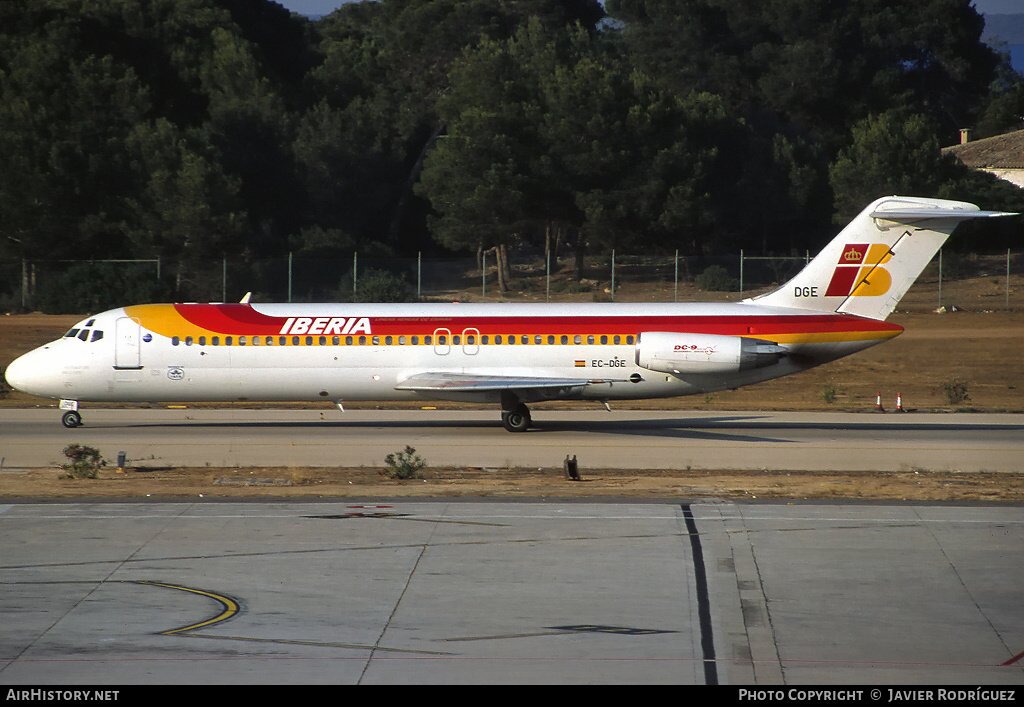 Aircraft Photo of EC-DGE | McDonnell Douglas DC-9-34 | Iberia | AirHistory.net #765491