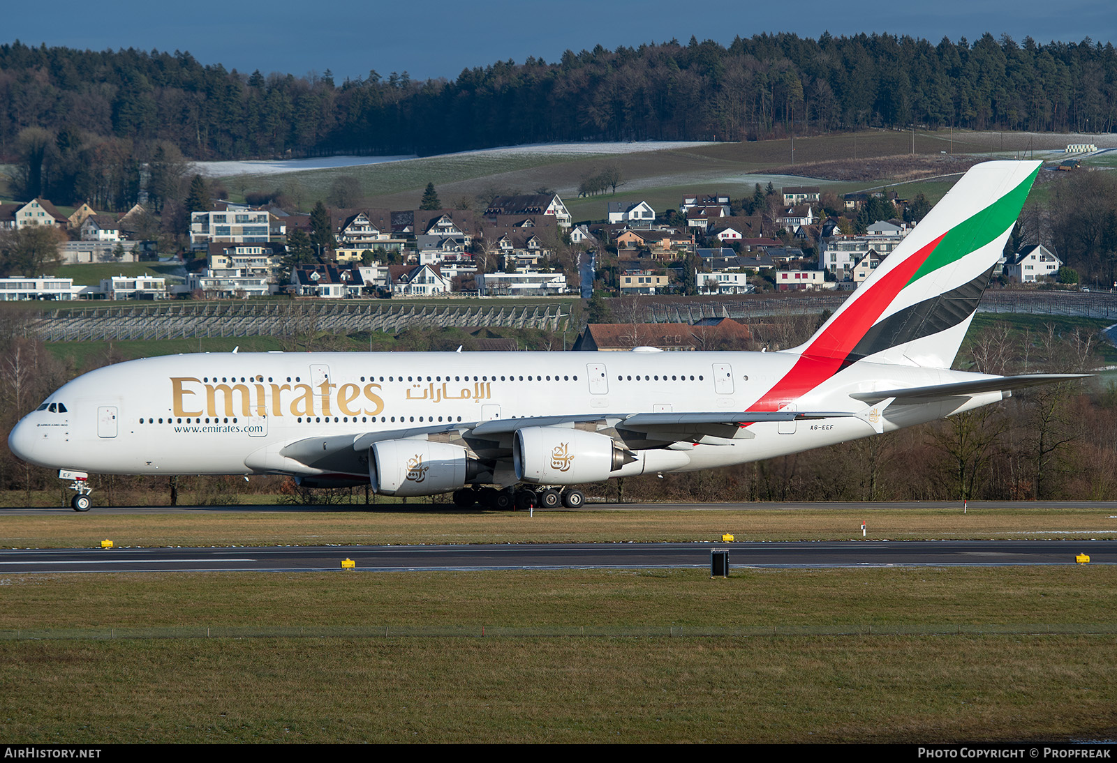 Aircraft Photo of A6-EEF | Airbus A380-861 | Emirates | AirHistory.net #765544