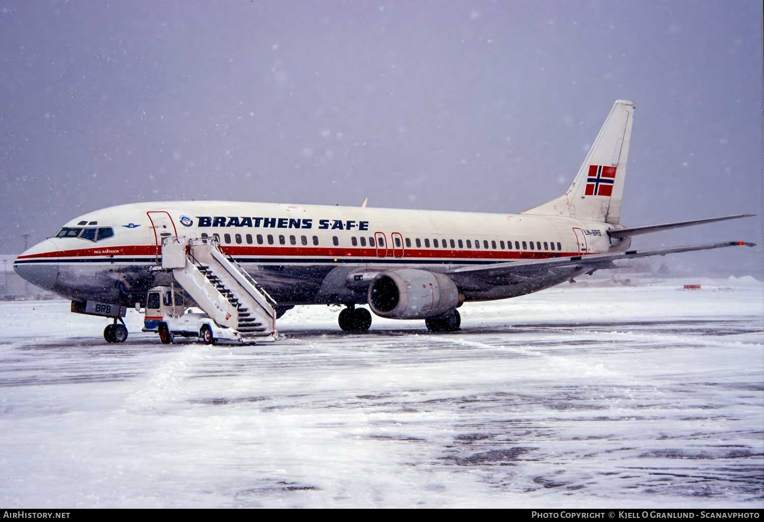 Aircraft Photo of LN-BRB | Boeing 737-405 | Braathens SAFE | AirHistory.net #765578