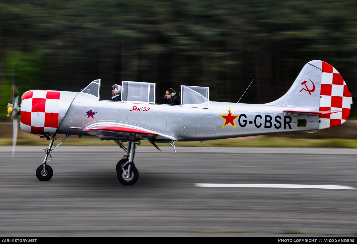Aircraft Photo of G-CBSR | Yakovlev Yak-52 | Soviet Union - Air Force | AirHistory.net #765922