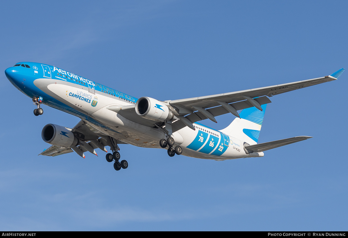 Aircraft Photo of LV-KAO | Airbus A330-202 | Aerolíneas Argentinas | AirHistory.net #765937