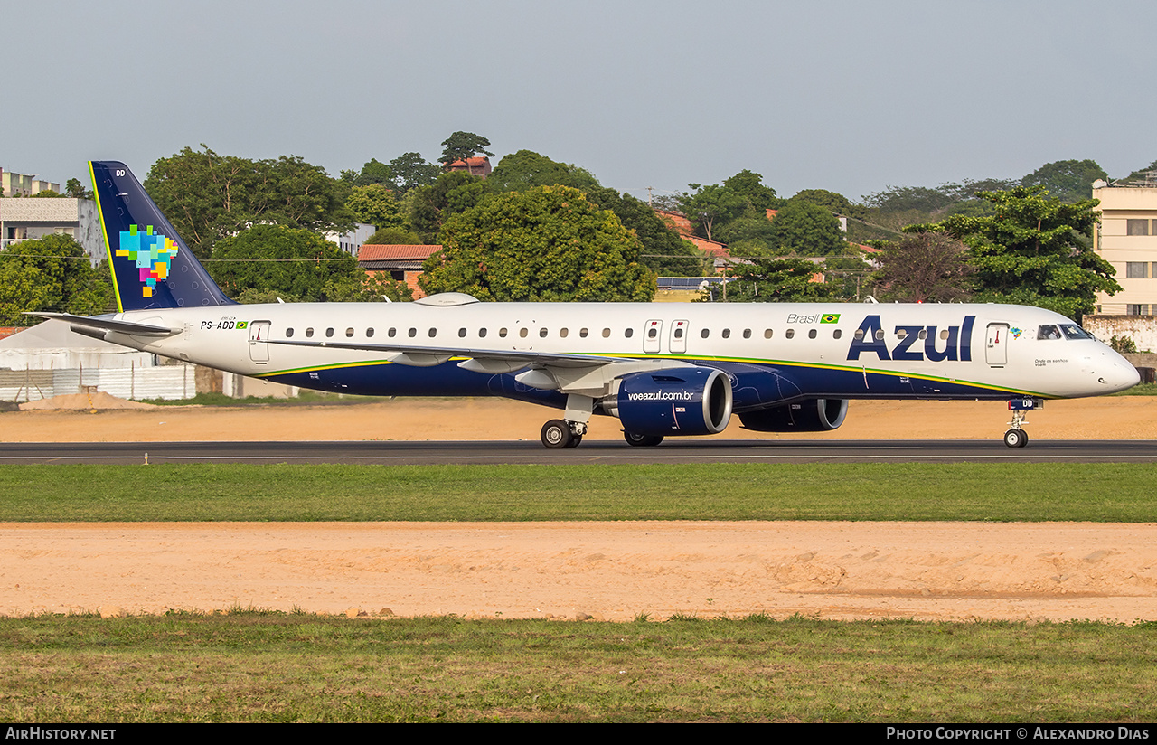 Aircraft Photo of PS-ADD | Embraer 195-E2 (ERJ-190-400 STD) | Azul Linhas Aéreas Brasileiras | AirHistory.net #765974