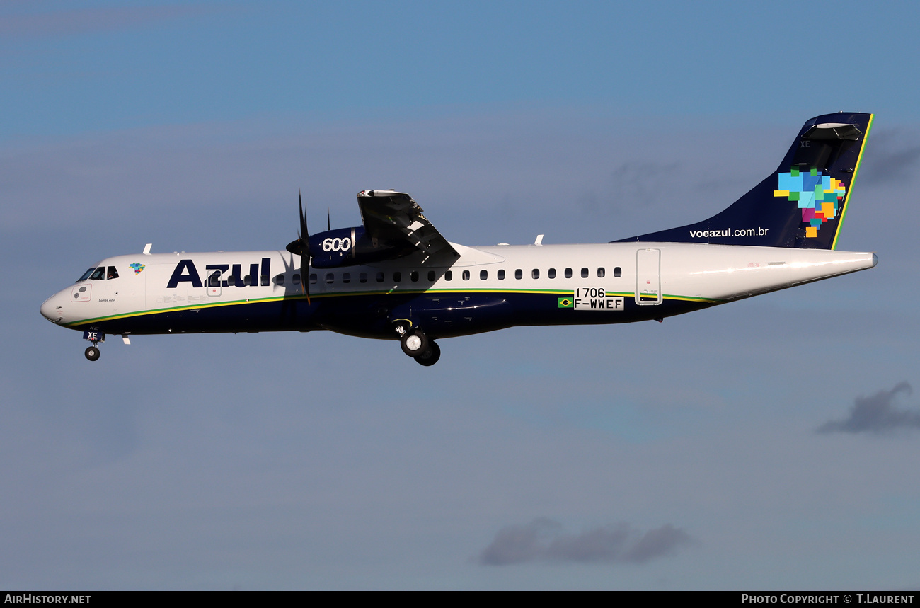 Aircraft Photo of F-WWEF | ATR ATR-72-600 (ATR-72-212A) | Azul Linhas Aéreas Brasileiras | AirHistory.net #766203