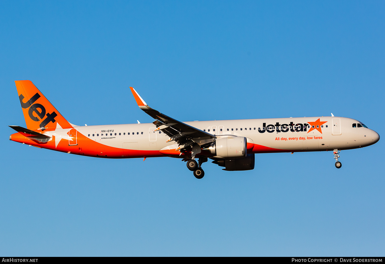 Aircraft Photo of VH-OYU | Airbus A321-251NX | Jetstar Airways | AirHistory.net #766251