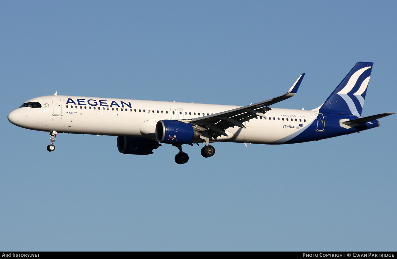 Aircraft Photo of SX-NAC | Airbus A321-271N | Aegean Airlines | AirHistory.net #766353