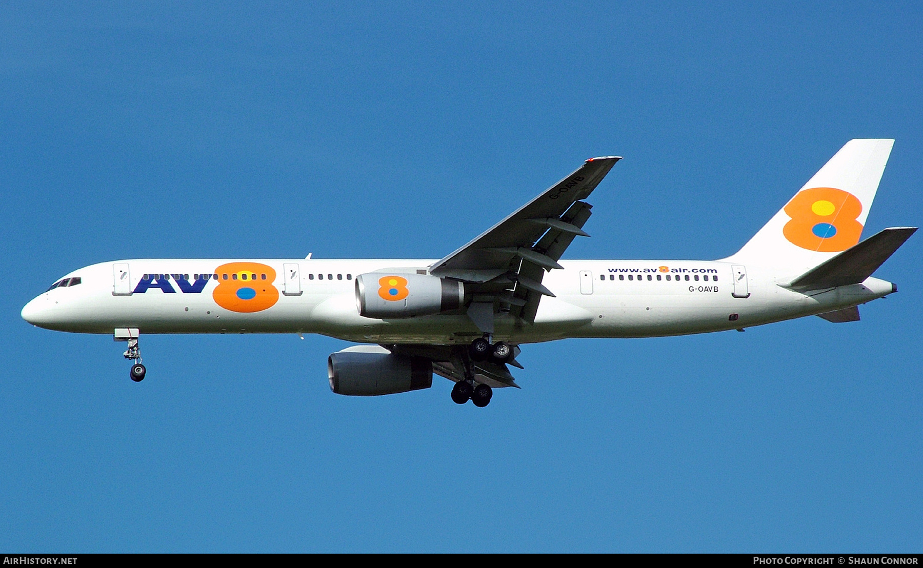 Aircraft Photo of G-OAVB | Boeing 757-23A | AV8 Air | AirHistory.net #766378