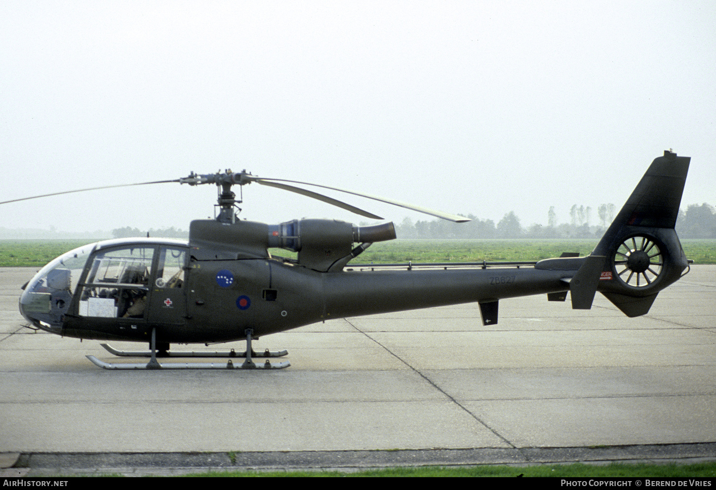 Aircraft Photo of ZB627 | Aerospatiale SA-341D Gazelle HT3 | UK - Air Force | AirHistory.net #766429