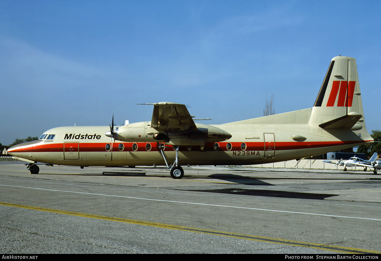 Aircraft Photo of N239MA | Fokker F27-500 Friendship | Midstate Airlines | AirHistory.net #766502