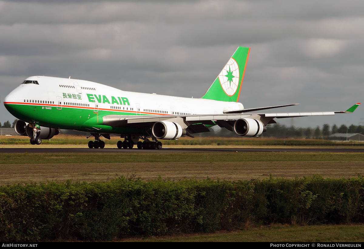 Aircraft Photo of B-16403 | Boeing 747-45EM | EVA Air | AirHistory.net #766580