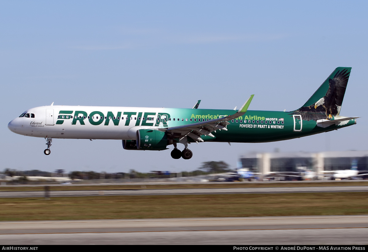 Aircraft Photo of N605FR | Airbus A321-271NX | Frontier Airlines | AirHistory.net #766763
