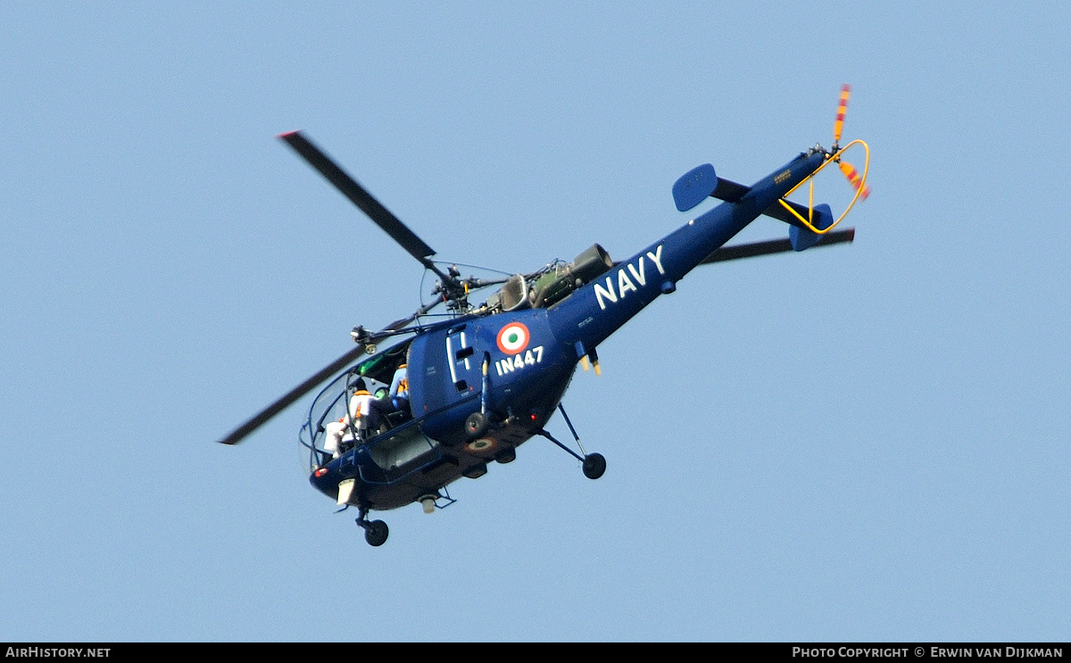 Aircraft Photo of IN447 | Hindustan SA-316B Chetak | India - Navy | AirHistory.net #766873