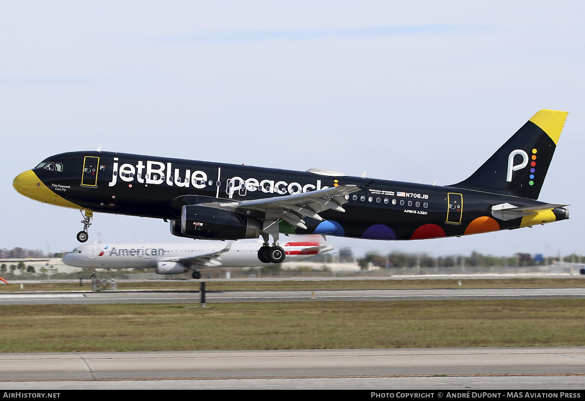 Aircraft Photo of N706JB | Airbus A320-232 | JetBlue Airways | AirHistory.net #766971