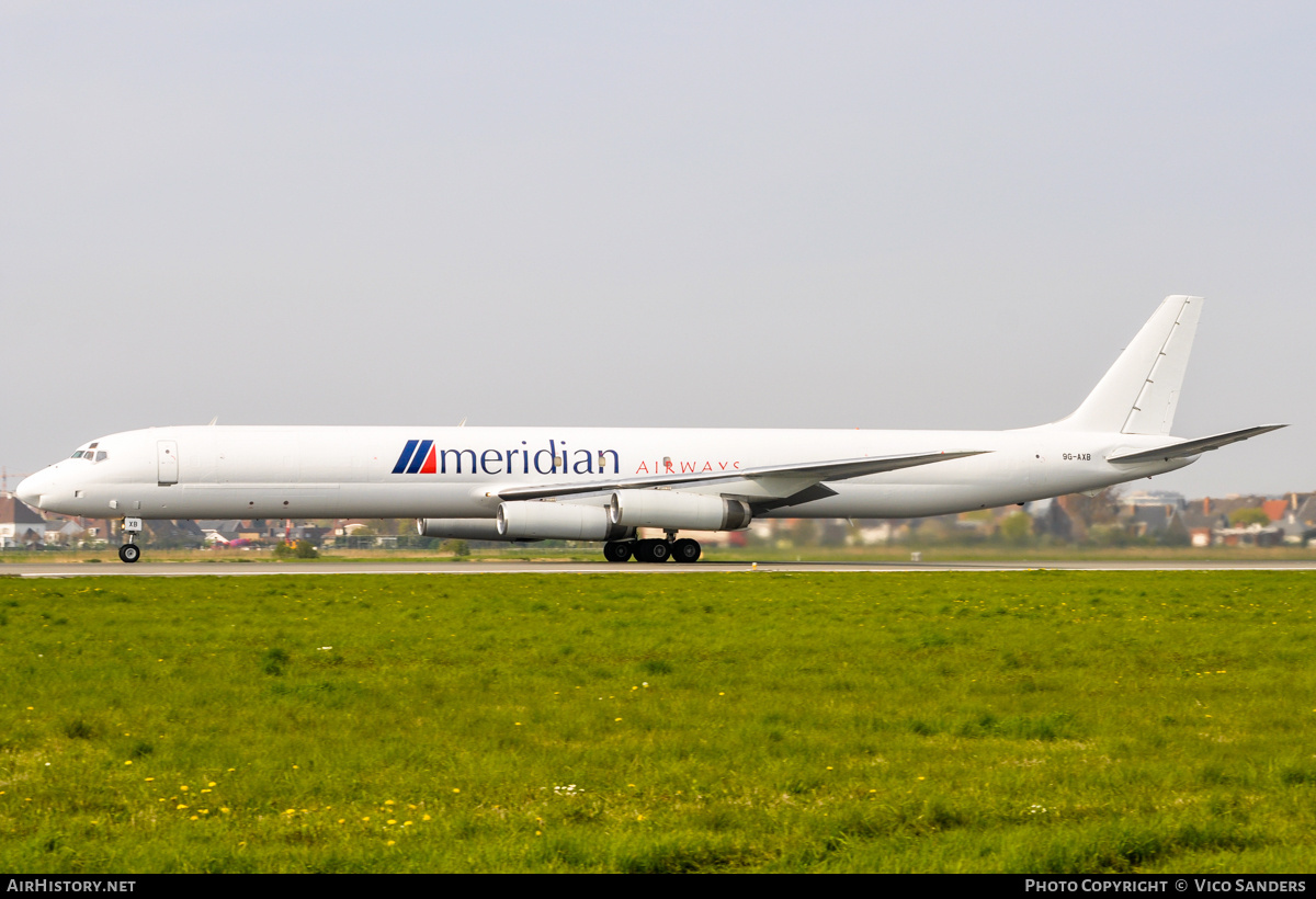 Aircraft Photo of 9G-AXB | McDonnell Douglas DC-8-63(F) | Meridian Airways | AirHistory.net #767153