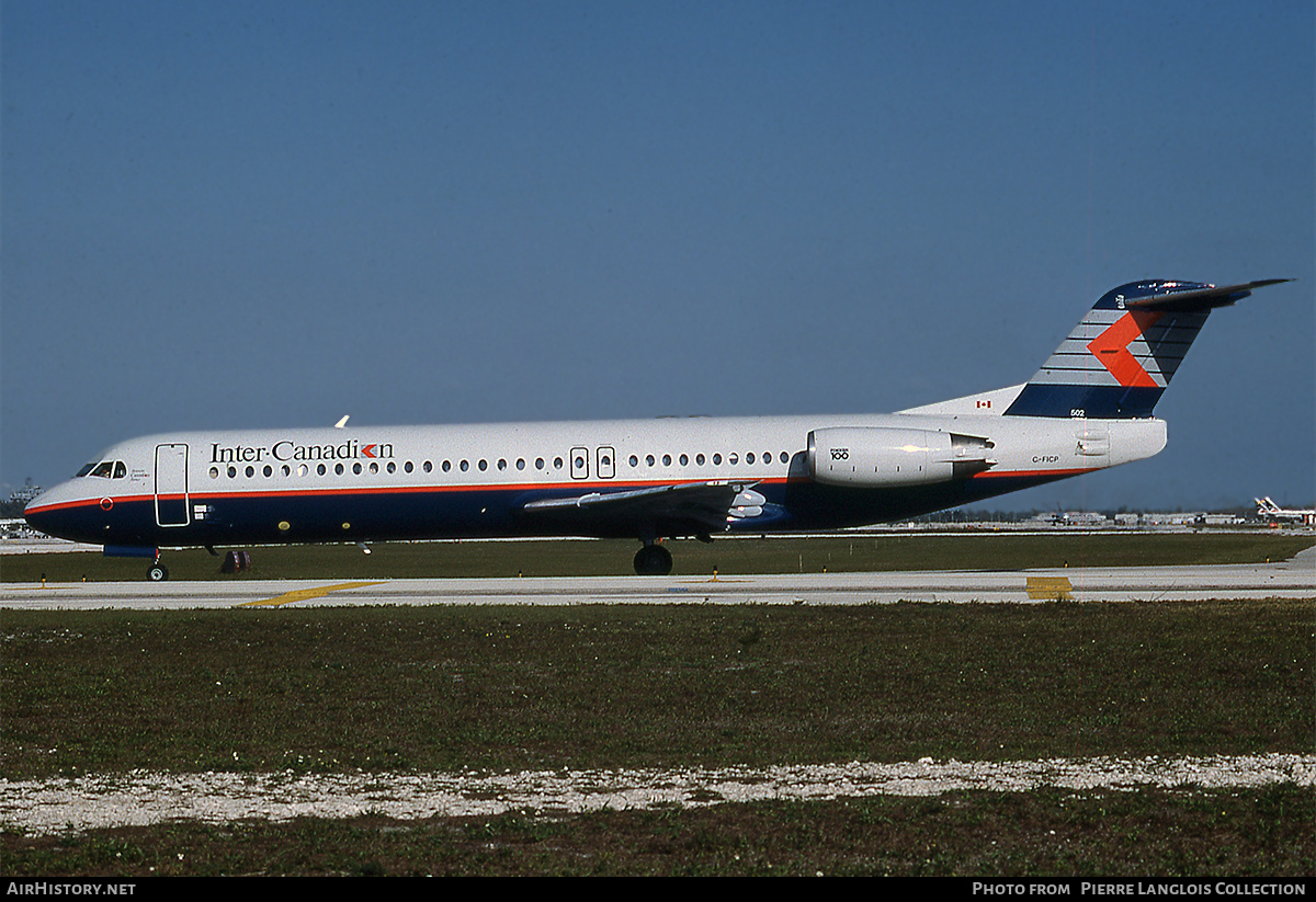 Aircraft Photo of C-FICP | Fokker 100 (F28-0100) | Inter-Canadien | AirHistory.net #767294