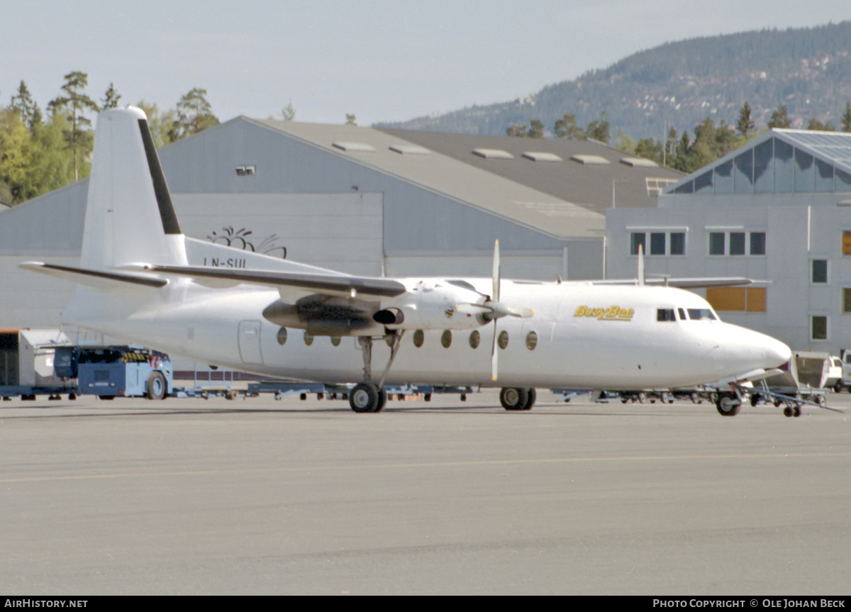 Aircraft Photo of LN-SUL | Fokker F27-100 Friendship | Busy Bee of Norway | AirHistory.net #767317