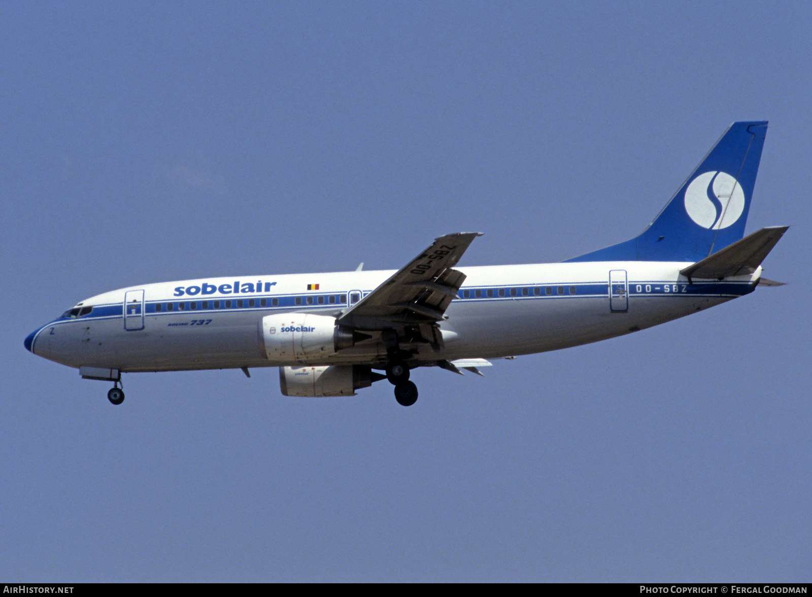 Aircraft Photo of OO-SBZ | Boeing 737-329 | Sobelair | AirHistory.net #767331