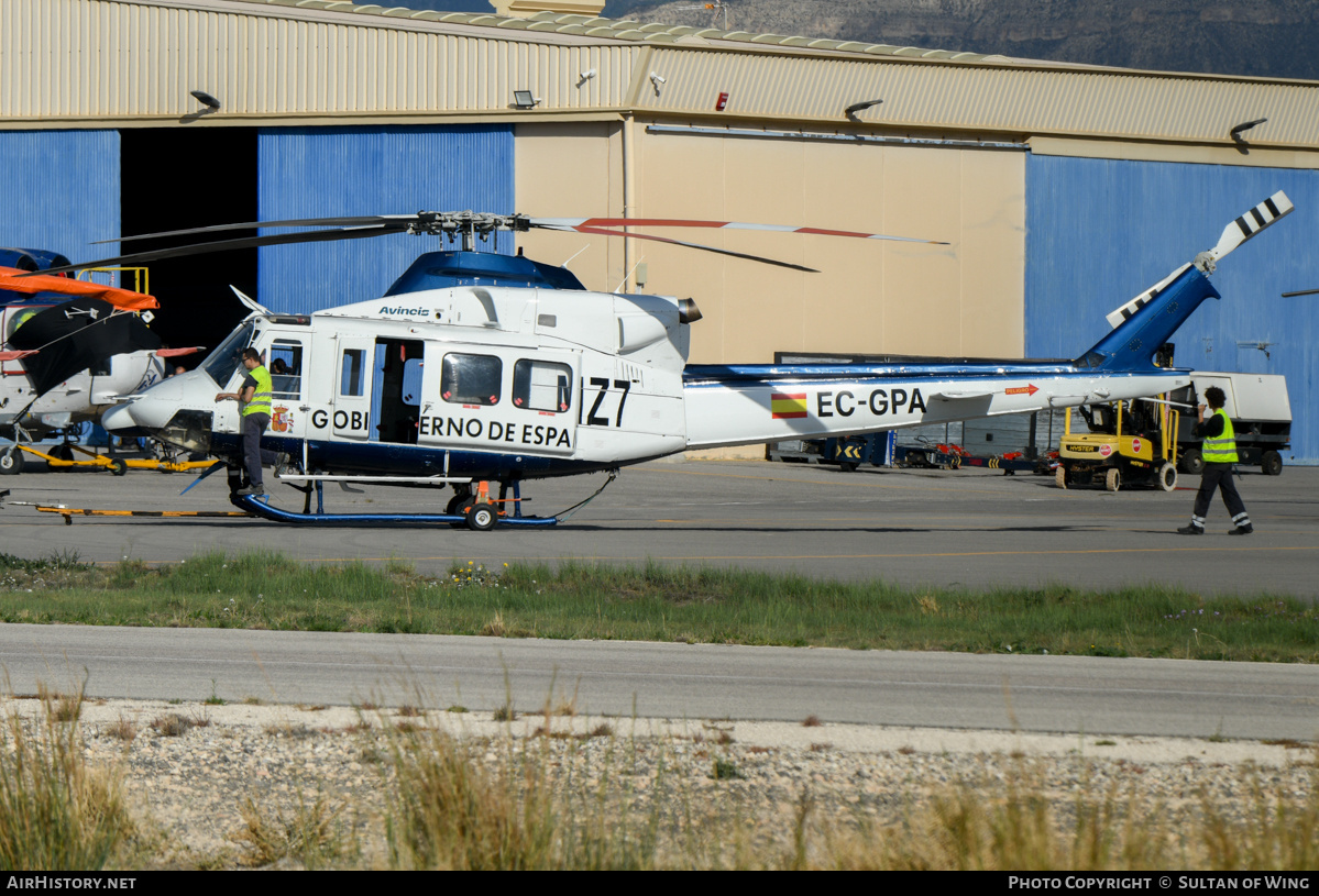 Aircraft Photo of EC-GPA | Bell 412HP | Gobierno de España | AirHistory.net #767392