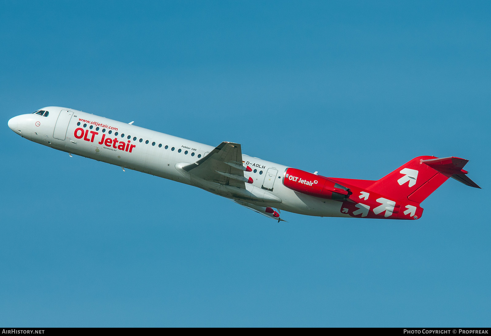 Aircraft Photo of D-AOLH | Fokker 100 (F28-0100) | OLT Jetair - Ostfriesische Lufttransport | AirHistory.net #767405